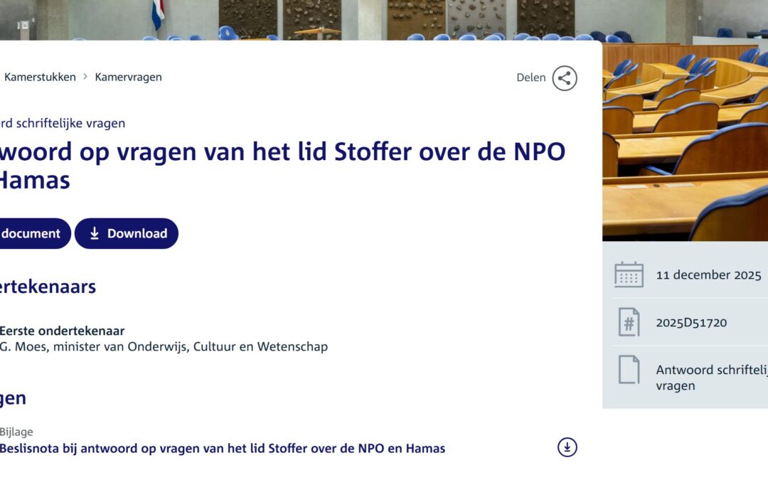 Nadere Kamervragen opnieuw bureaucratisch onschadelijk gemaakt